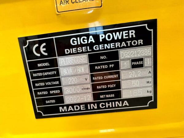 Giga power PLD8500SE Generator | 8 kVa silent generator set - Image 8