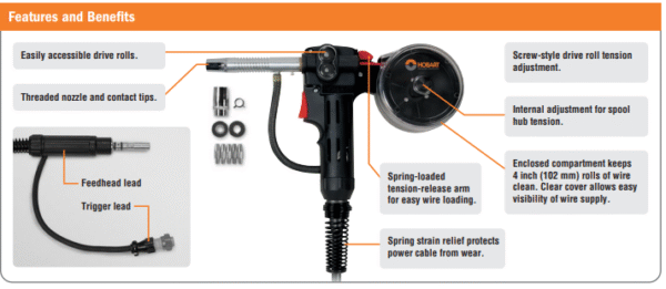 Hobart SpoolRunner 100 Direct Plug-in Spool Gun - Image 3
