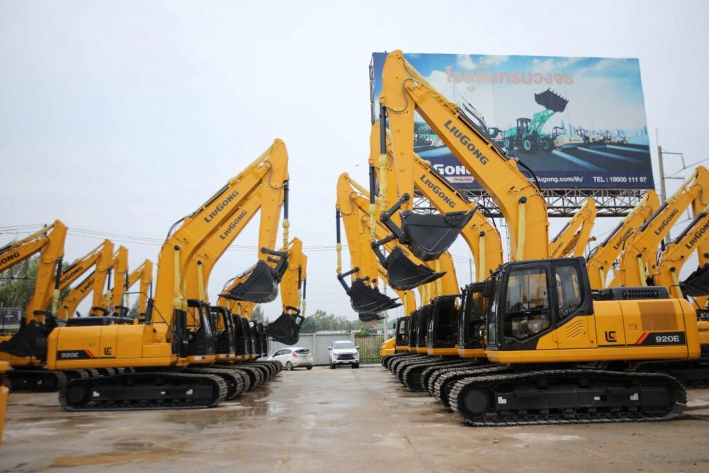 Construction Machinery in warehouse.