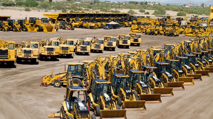 Construction Machinery in warehouse