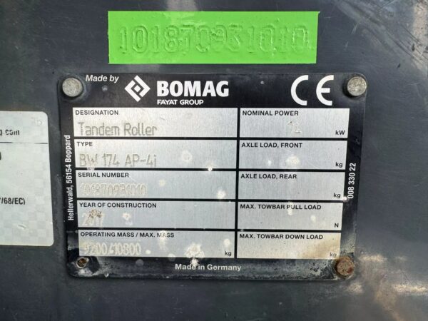 Bomag BW174 AP-4i Double drum roller - Image 14