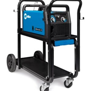 Miller Millermatic 211 MIG Welder with Running Gear/Cylinder Rack