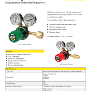 Victor G250 Medium Duty Acetylene Regulator