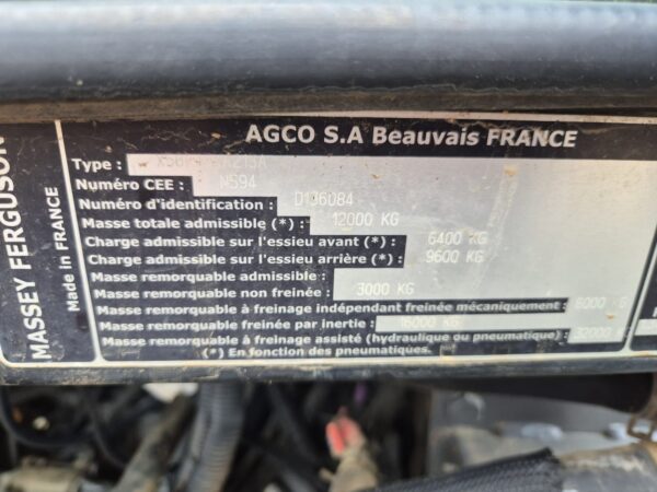 2013 MASSEY FERGUSON 7620 , 7338 hours - Image 13